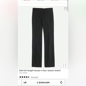 J. Crew 375 Edie, full length trousers. Size 10. Navy
